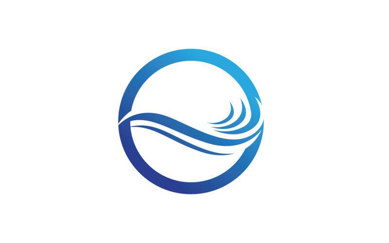 Strand-Wasserwellen-Logo-Vektor v19