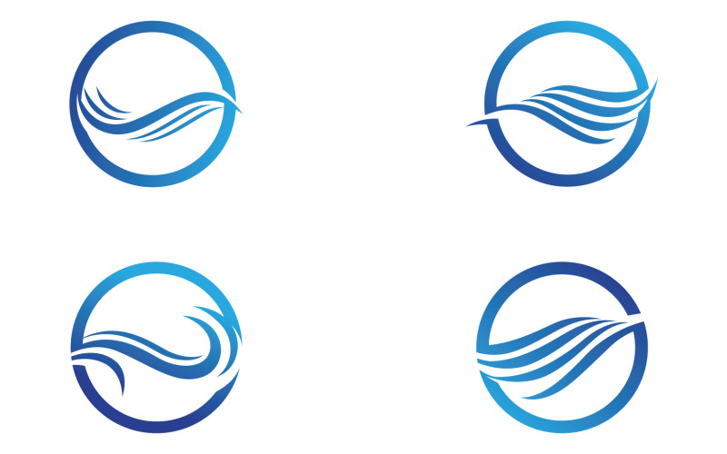 Strand-Wasserwellen-Logo-Vektor v27
