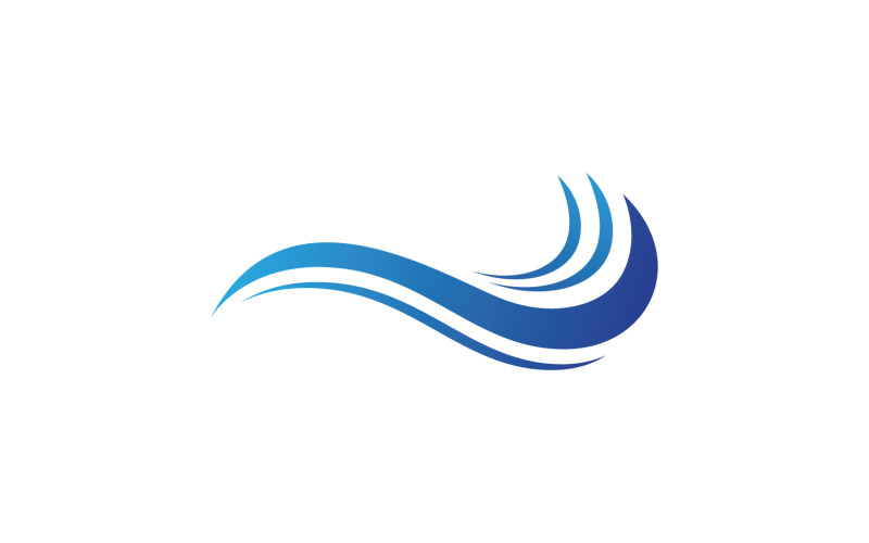 Vecteur de logo de vague d'eau de plage v2