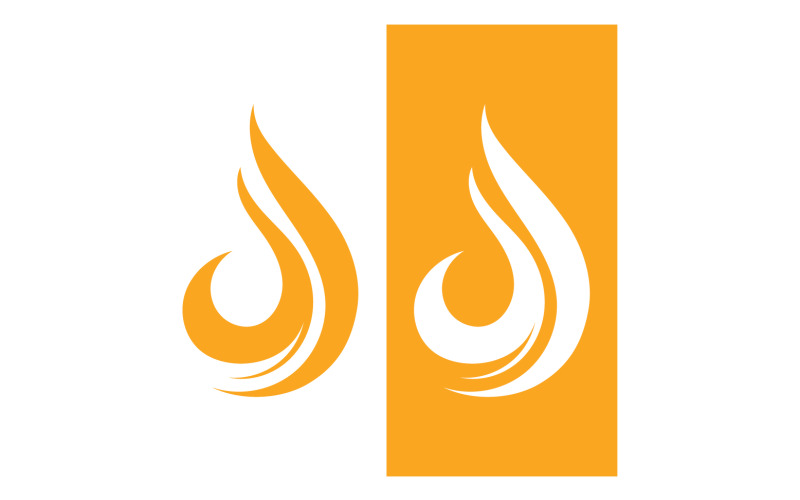 Vetor de modelo de queima de logotipo de chama quente de fogo v1