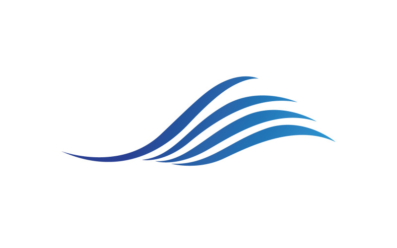 Vettore del logo dell'onda d'acqua della spiaggia v7