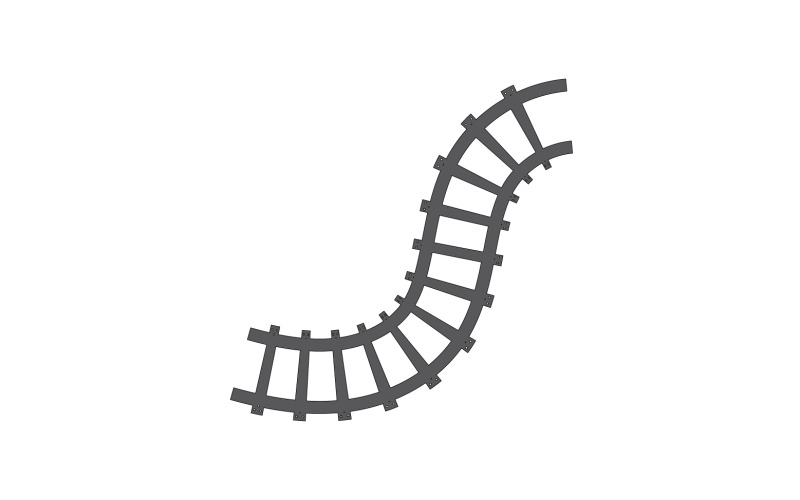 Vlaková trať cesta logo ikona vektorové šablony logo v26
