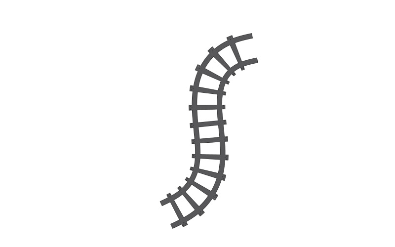 Vonatpálya út logó ikon vektor sablon logó v29