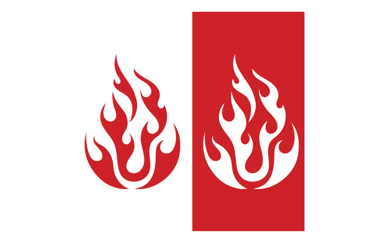 Vuur hete vlam logo branden sjabloon vector v13