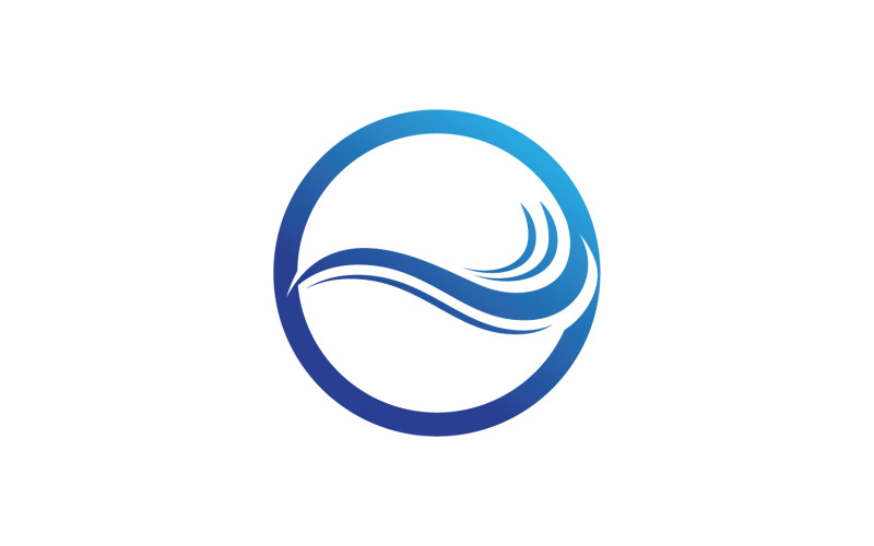 Wektor logo fala wody plaży v20