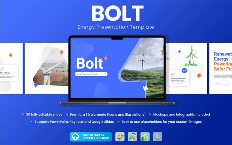 Cıvata - Elektrik Enerjisi Enerji Sunum Açılış Şablonu
