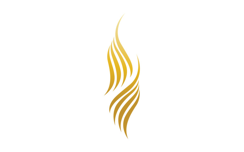 Goldenes Logo im Haarwellenstil v5