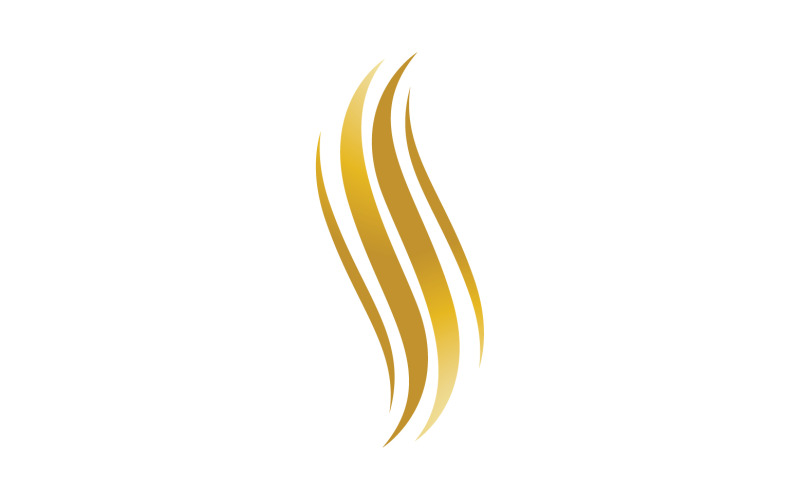 Logo oro stile onda dei capelli v2