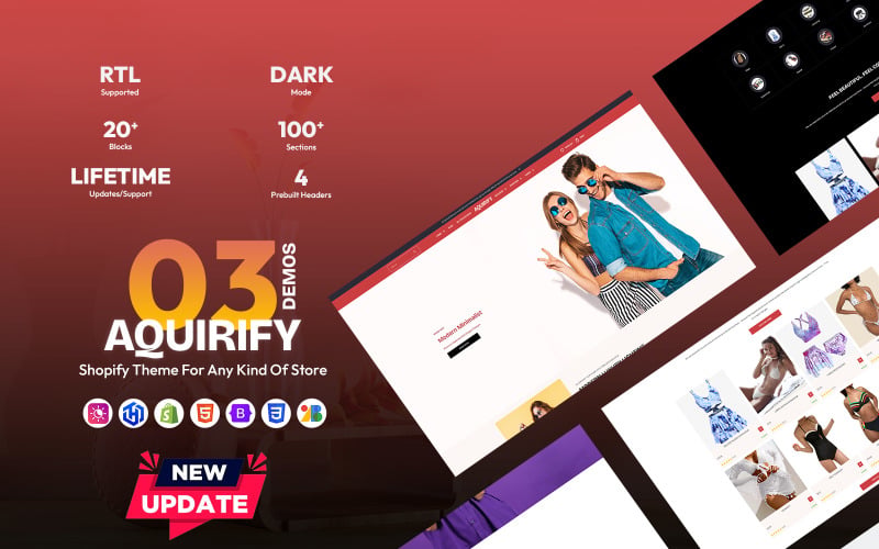 Aquirify 3.0 - Her Türlü Mağaza İçin Shopify Teması