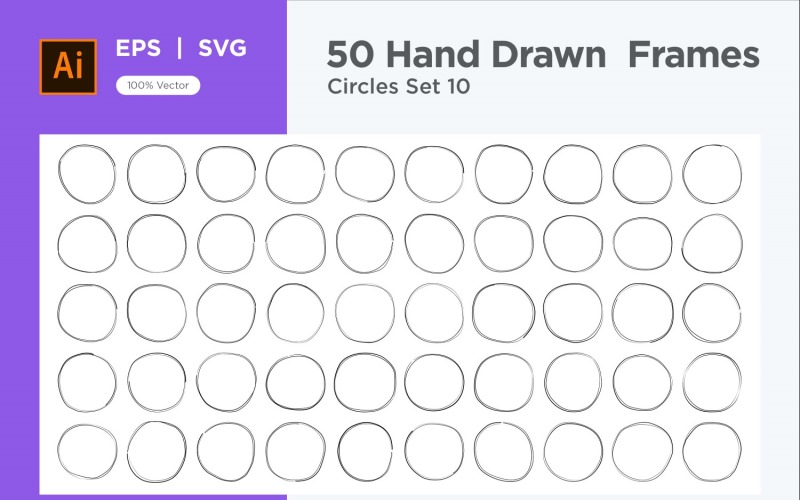 Handritad ramcirkel 50-10