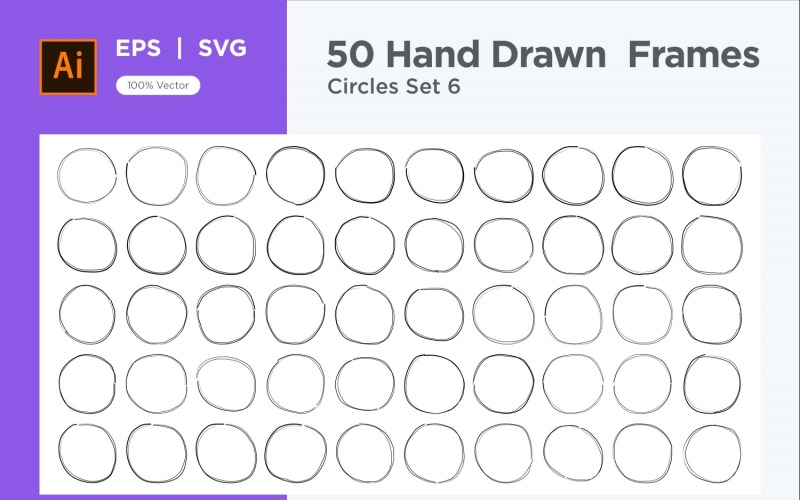 Handritad ramcirkel 50-6