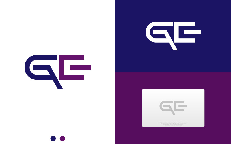 Kreativní GE dopis vektorové logo šablony ilustrace design
