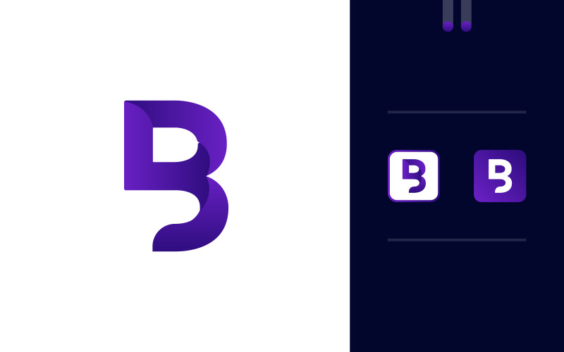 Branding wektor B logo ilustracja projekt