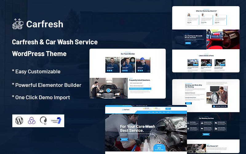 Carfresh - Tema WordPress per servizi di autolavaggio