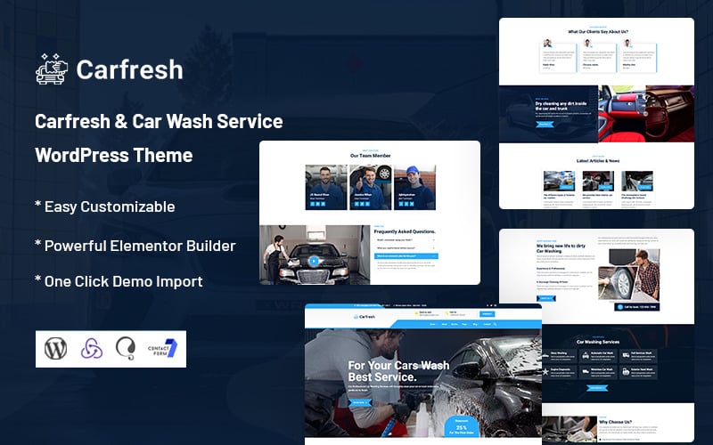 Carfresh - тема WordPress служби автомийки