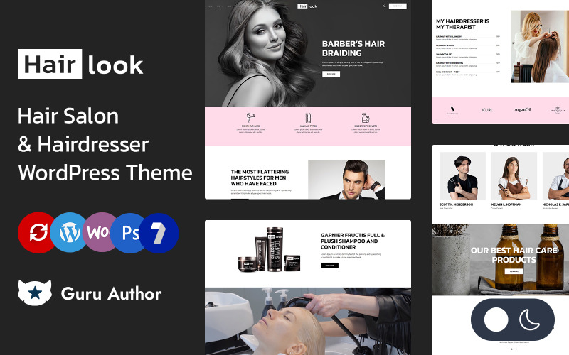 Hairlook - 美发沙龙和美发师 Elementor Wordpress 响应主题