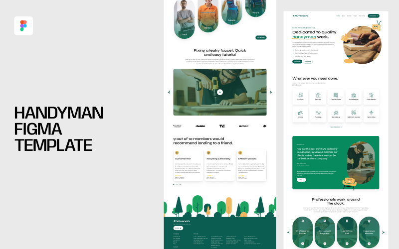 Handyman UI Figma-sjabloon
