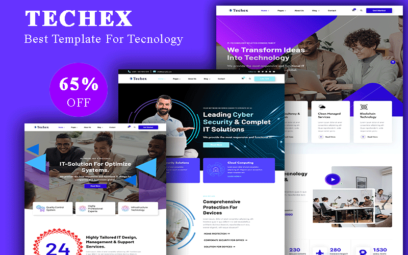 Techex-technologie & IT-oplossingen HTML-sjabloon