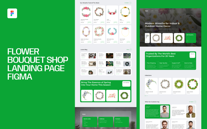 Blumenstrauß-Shop-Landingpage Figma