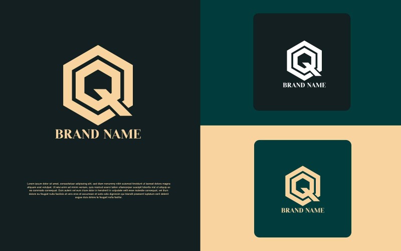 Дизайн логотипа Polygon Q Letter - Фирменный стиль