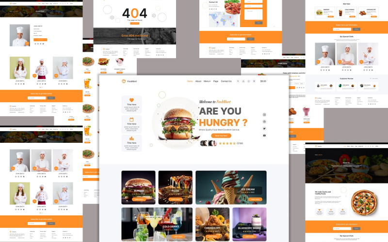 Fastfood Restaurant Figma Websjabloon