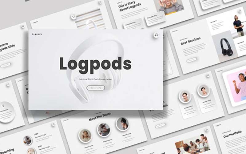 Logpods - Modello di nota chiave del Pitch Deck creativo