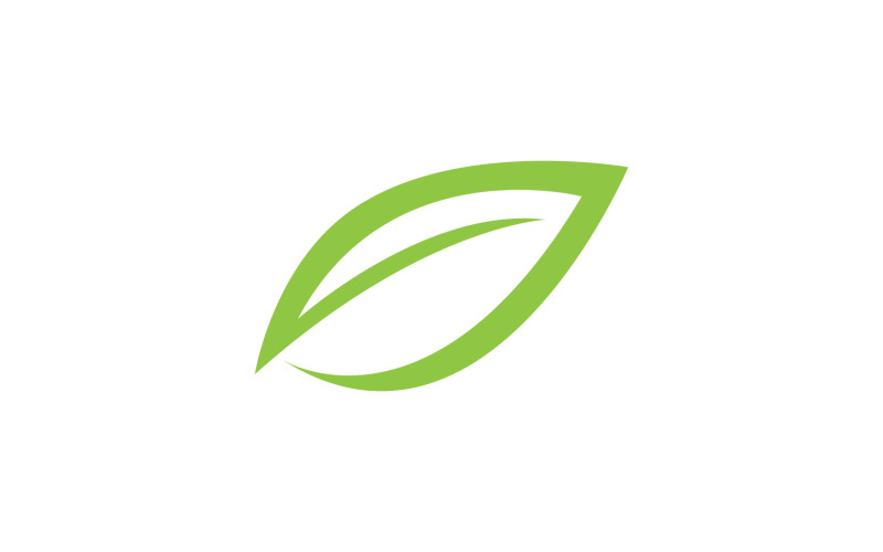 Foglia verde ecologia natura fresco logo vettoriale v28