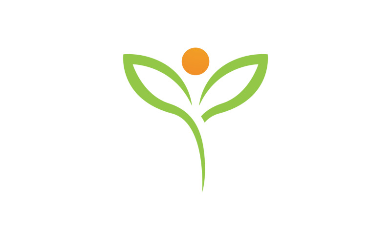 Foglia verde ecologia natura fresco logo vettoriale v6