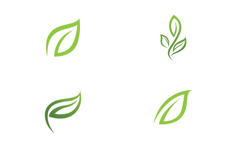 Liść zielony ekologia natura świeże logo wektor v43