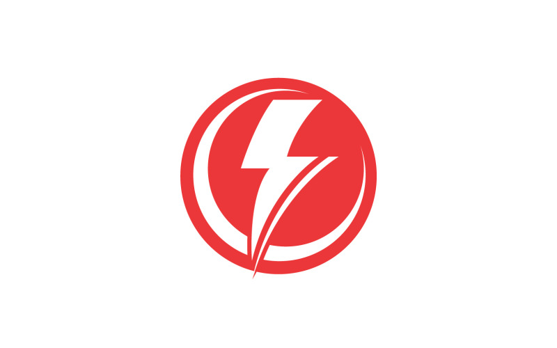 Logo Thunderbolt flash éclair logo v21 - TemplateMonster