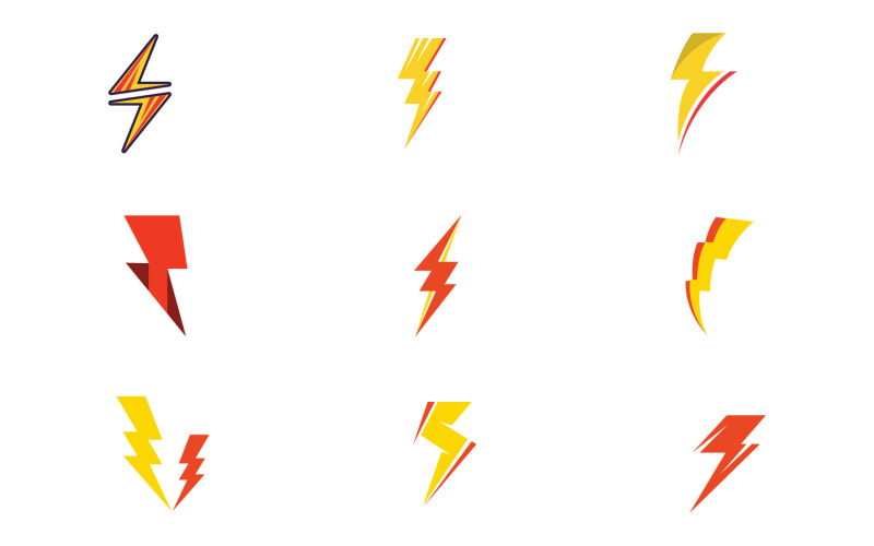 Logo Thunderbolt flash éclair logo v28 - TemplateMonster