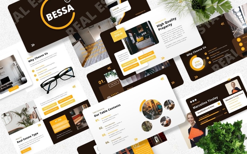 Bessa — szablon Googleslide dotyczący nieruchomości