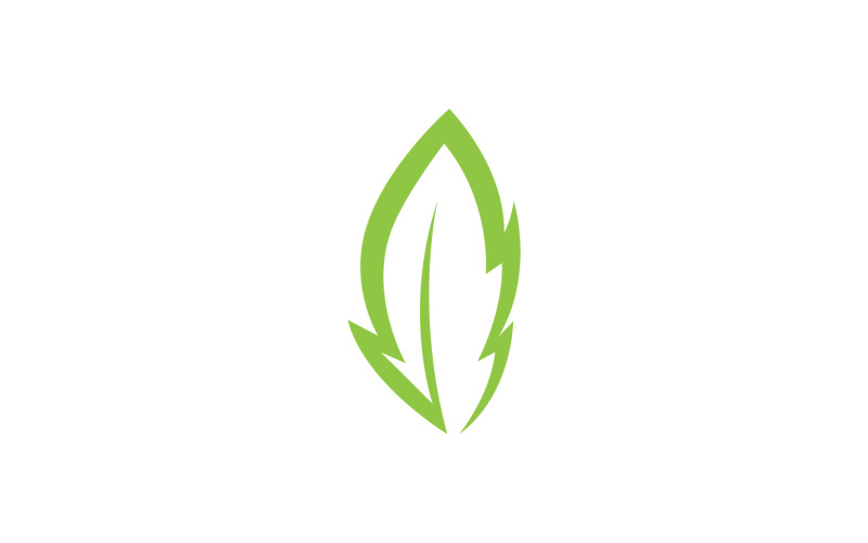 Blattgrün, Ökologie, Natur, frischer Logo-Vektor v49
