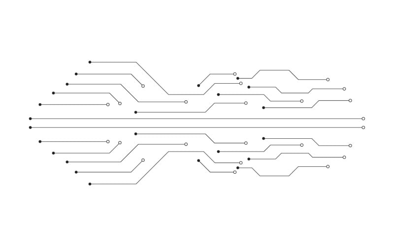 Circuit line board logo v12 #347073 - TemplateMonster