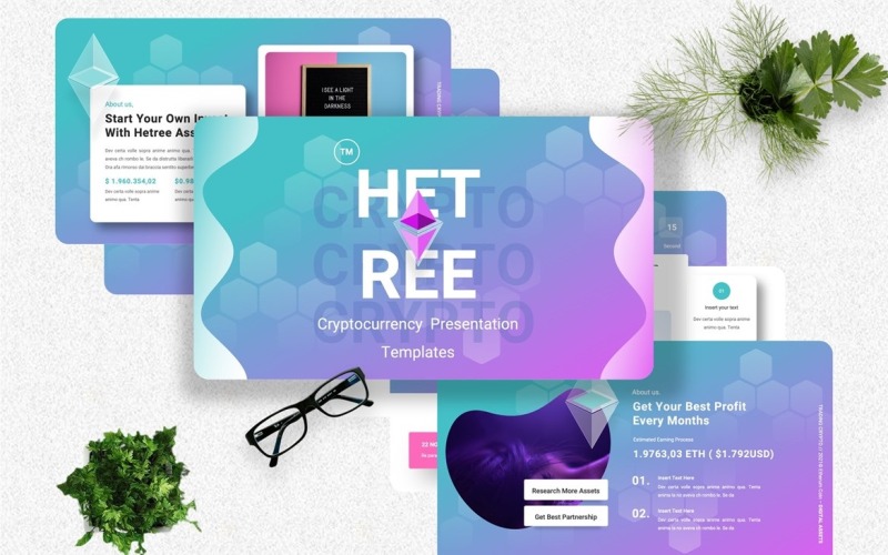 Hetree – Keynote-Vorlagen für Kryptowährungen