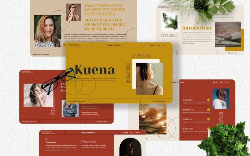 Kuane - Plantilla creativa de Googleslide de moda