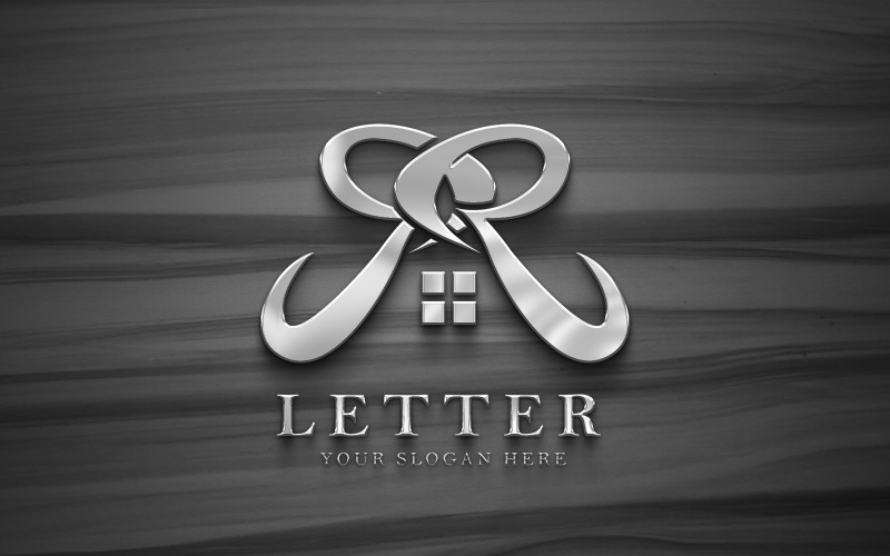 Letra R Logotipo Imobiliário