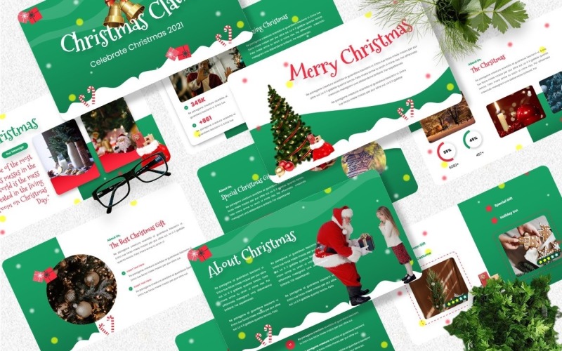 Mikołaj — świąteczne szablony Googleslide
