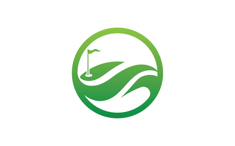 Golf ikona logo sport wektor v10