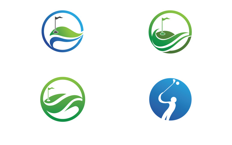 Golf pictogram logo sport vector v8