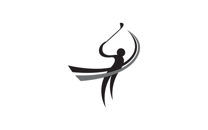 Golfikon logotyp sportvektor v16