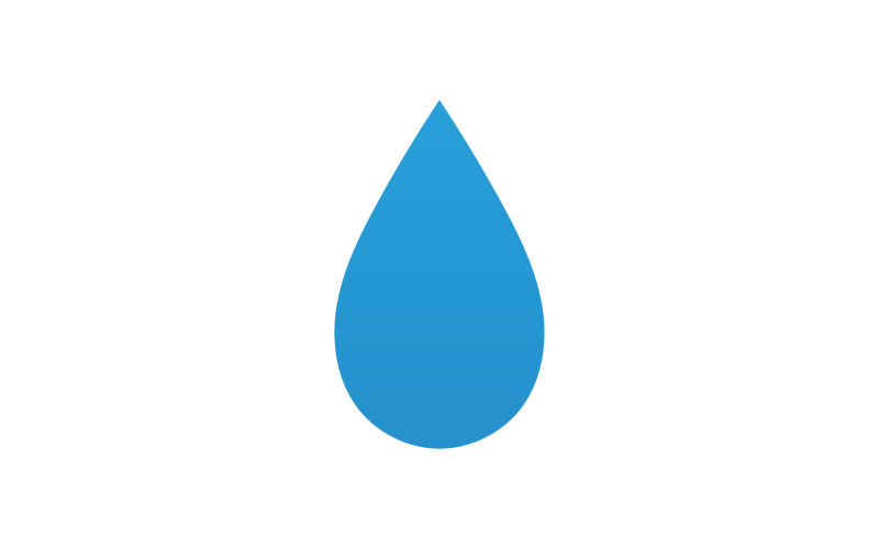Gota agua azul líquido naturaleza icono logo elemento vector v12
