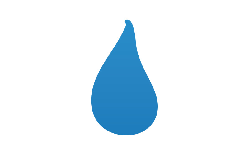 Gota de elemento de logotipo de ícone de natureza líquida azul de água vetor v16