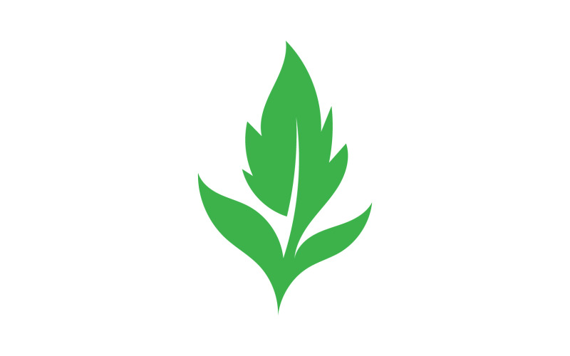 Clover leaf green element icon logo vector v28