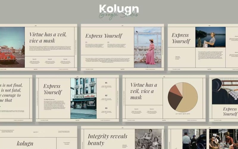 Kolugn — estetyczny szablon Google Slide