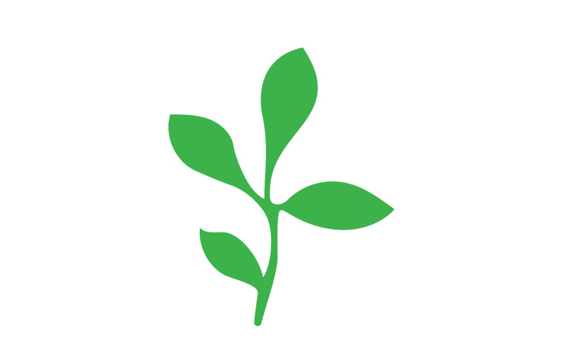 Liść koniczyny zielony element ikona logo wektor v32