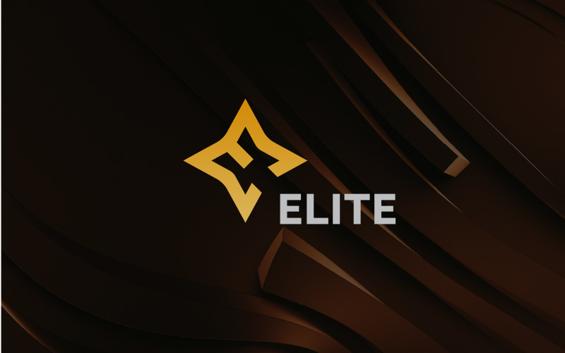 Szablon projektu logo premium litera E