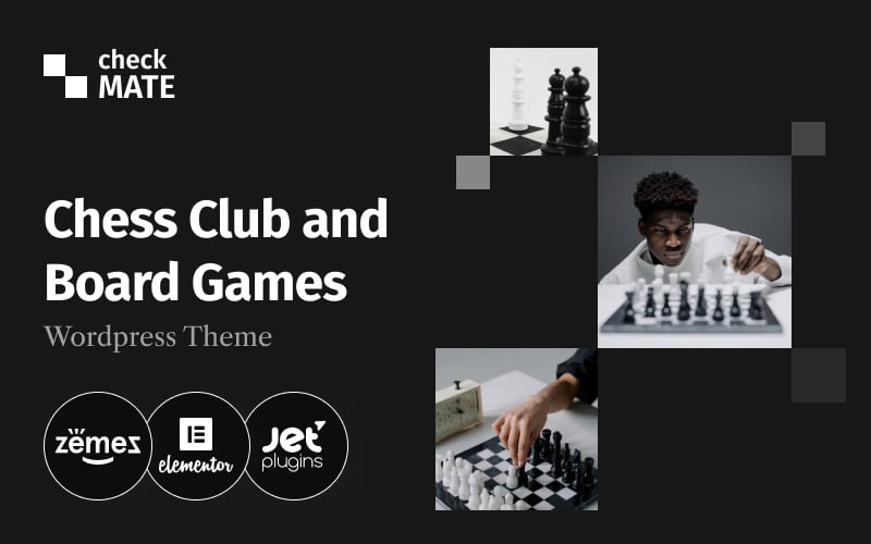 Checkmate - Satranç Kulübü WordPress Teması, Masa Oyunları Web Sitesi İçin