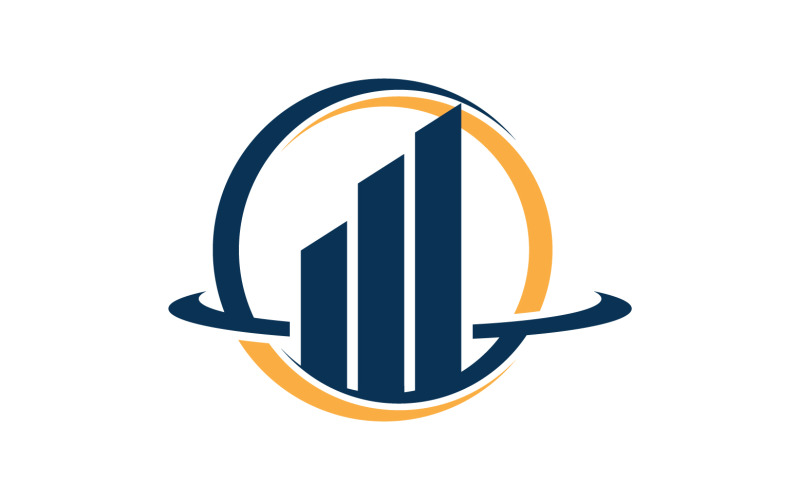 Financiën zakelijke grafisch logo vector sjabloon v16