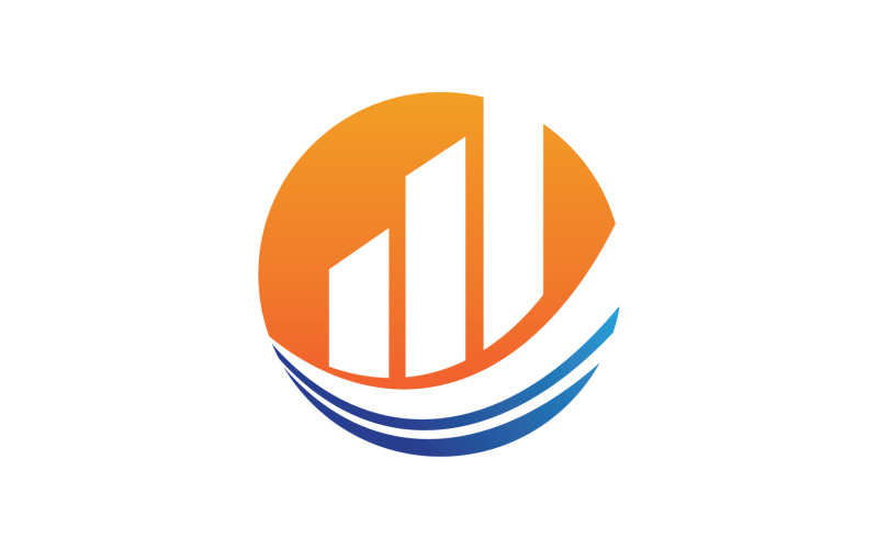 Фінанси бізнес графічний логотип вектор шаблон v18